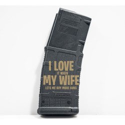 I LOVE MY WIFE ENGRAVED P-MAGS